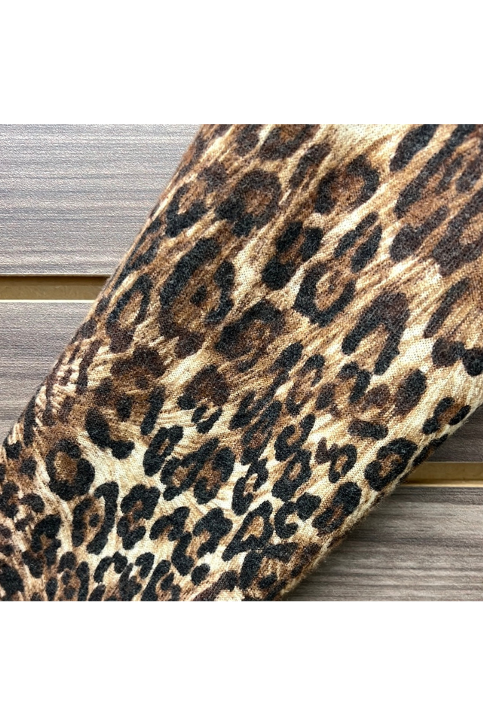 Color block leopard top