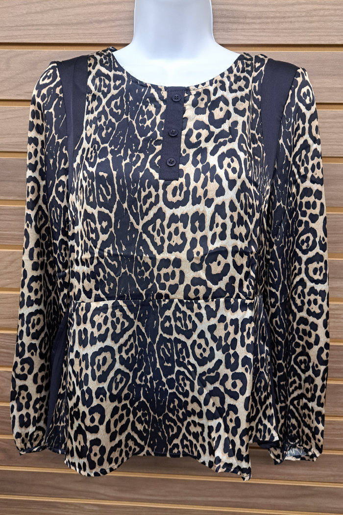 Dk. Blue leopard w/cutout back w/zipper