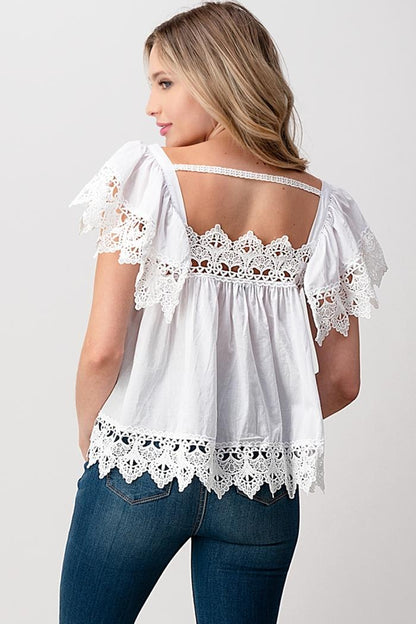 Ruffled Short Sleeve