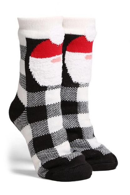 Luxury Soft X-Mas Check Mini Crew Winter Socks