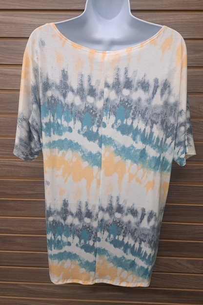 Tie dye short sleeved tunic