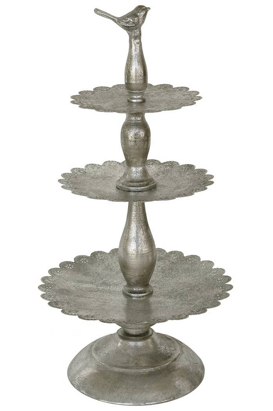 Metal 3 Tier Stand with Bird