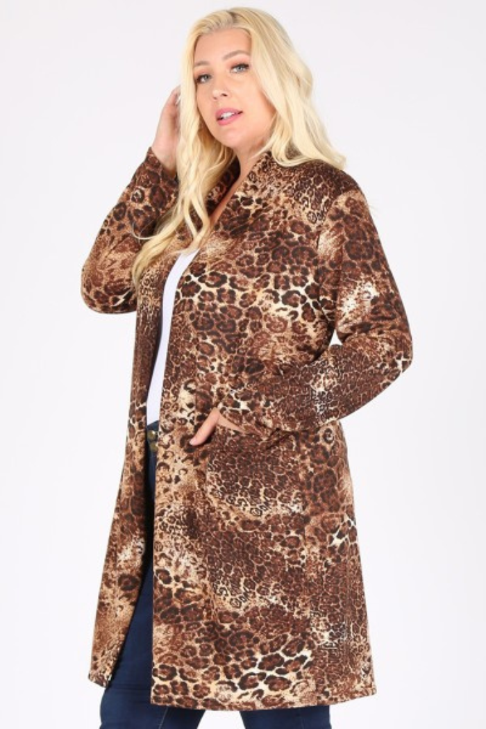 Leopard print cardigan