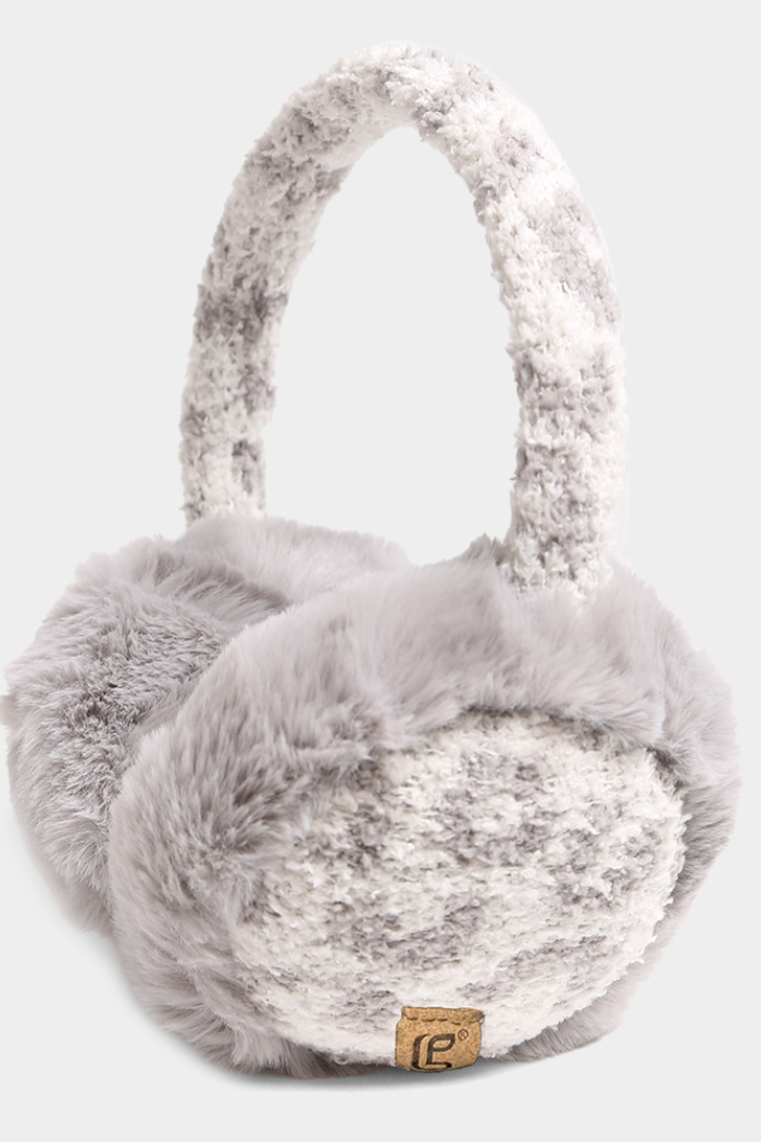 Leopard Print Fluffy Plush Earmuff