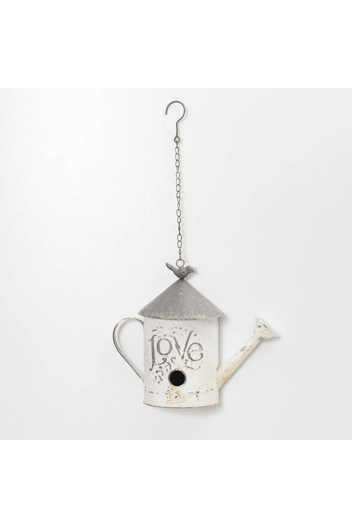 Metal Antique Watering Can Birdhouse