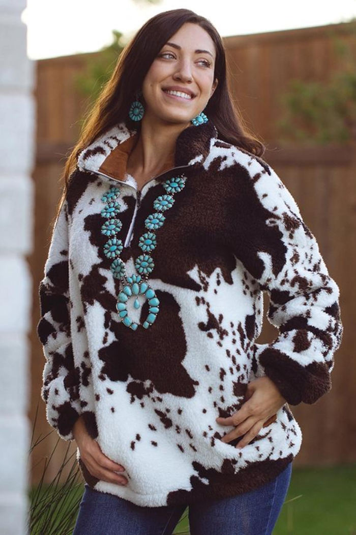 Cow Print Coat