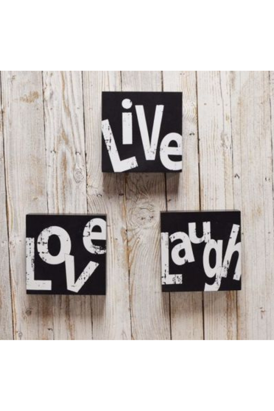 Live, Love, Laugh Wooden Sign