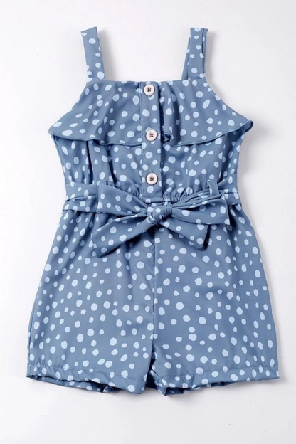 Blue dot ruffle jumpsuit mommy & me "Girls"