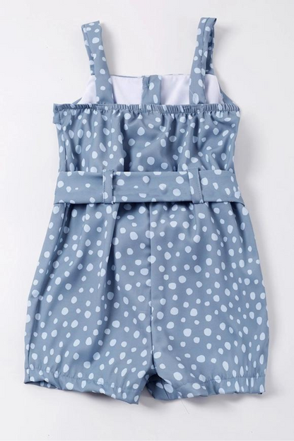 Blue dot ruffle jumpsuit mommy & me "Girls"