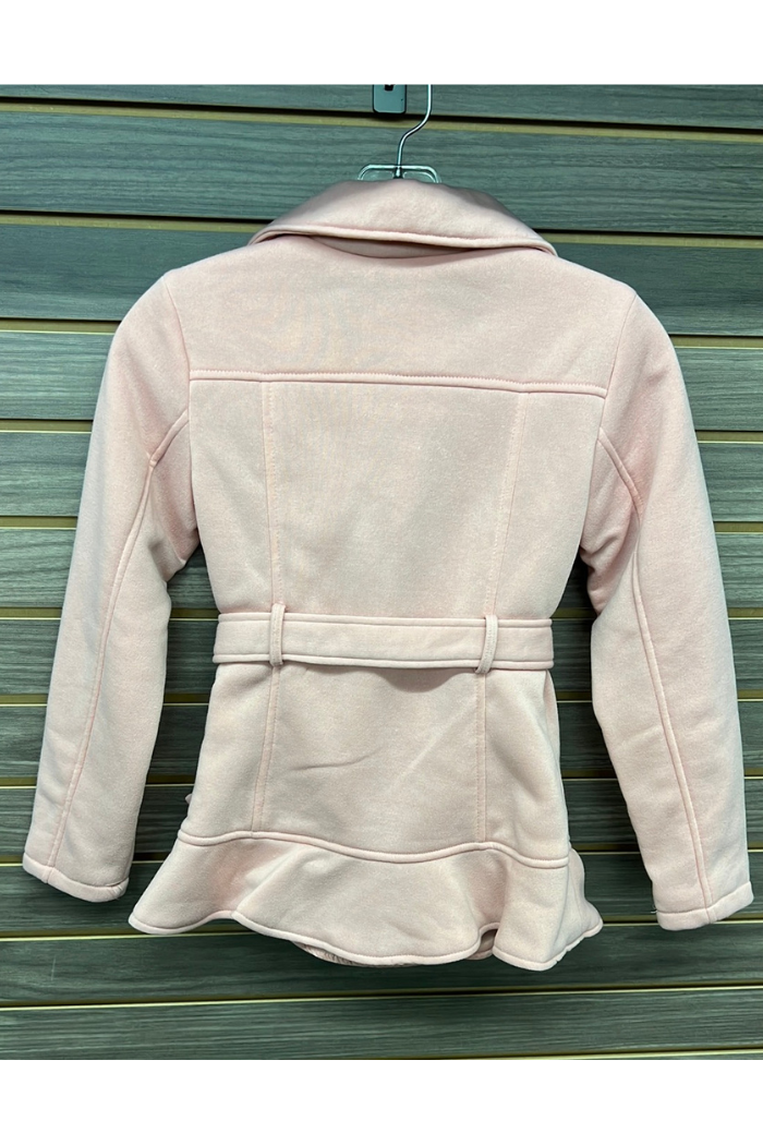 Pink Belted Peacoat