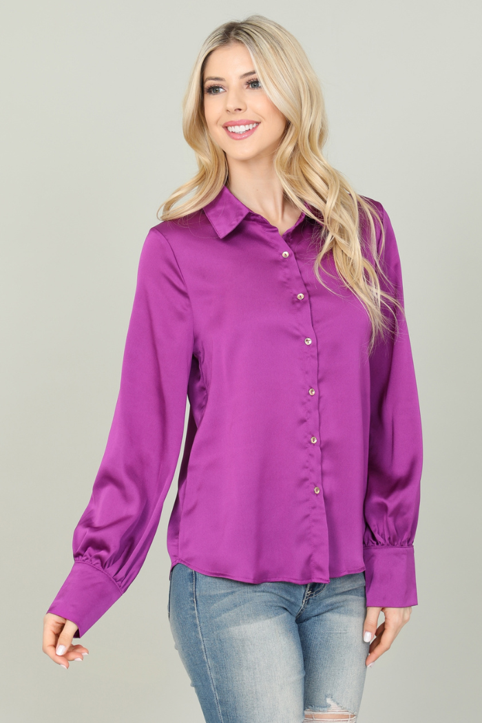 Silk Long Sleeve Top