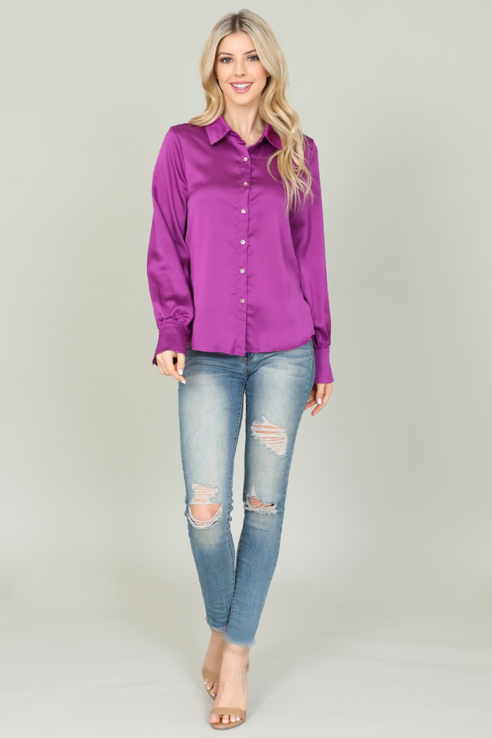 Silk Long Sleeve Top