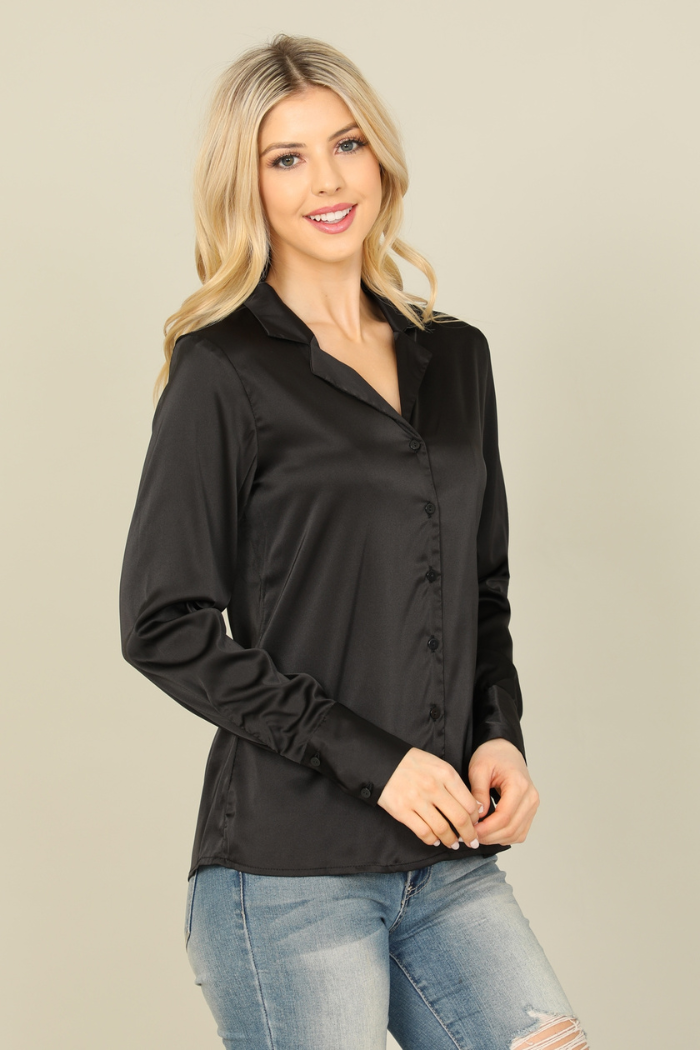 Silk Long Sleeve Top