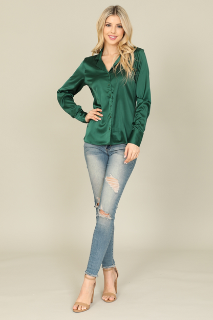 Silk Long Sleeve Top