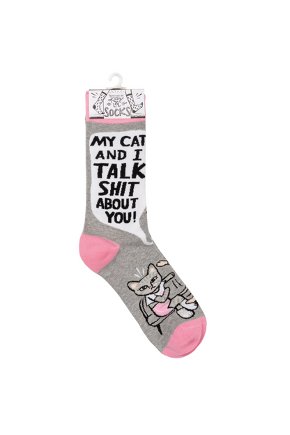 My Cat and I Talk About You Socks
