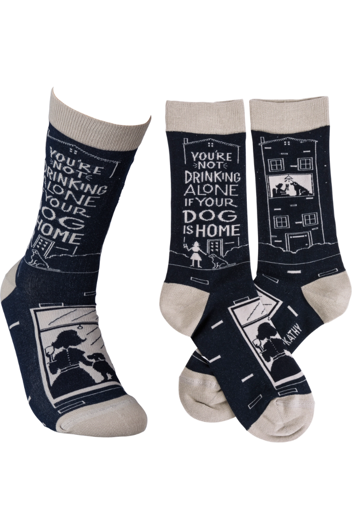 Not Drinking Alone If Your Dog Is Home Socks