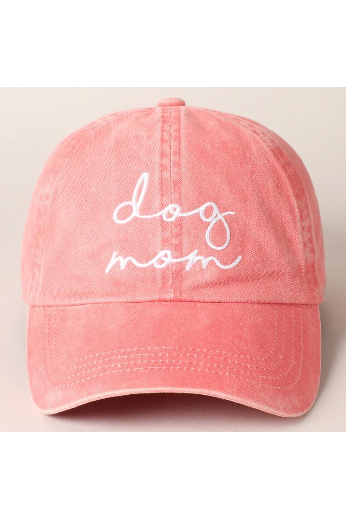 Dog Mom Lettering Embroidery Baseball Cap