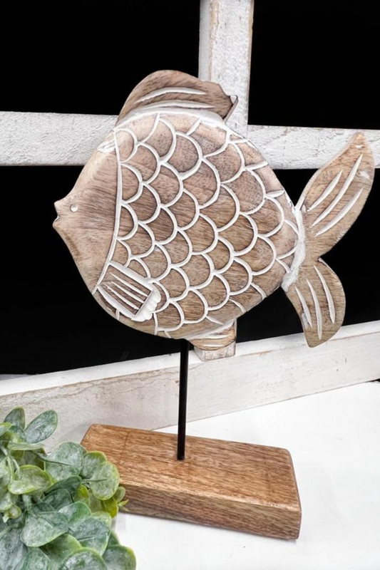 Wooden Fish Stand 7x10in