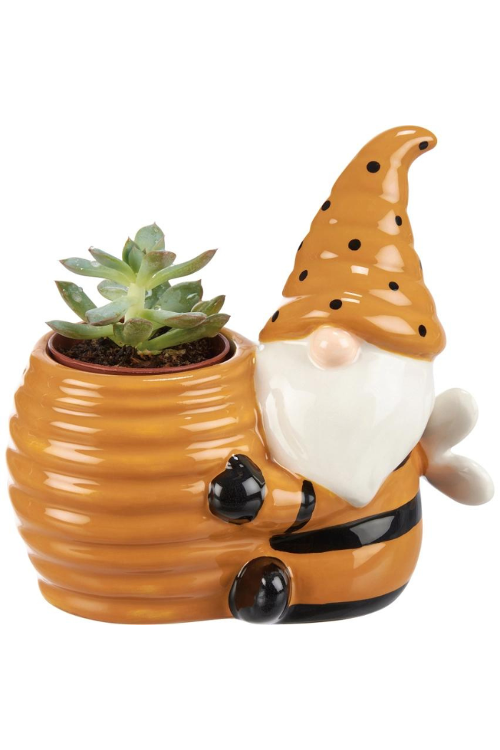 Gnome with Honey Pot Planter