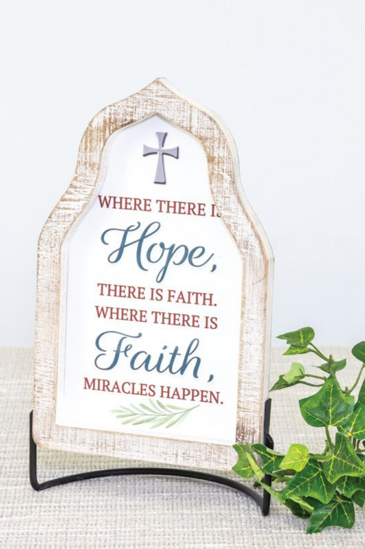 Hope Faith Miracles Tabletop