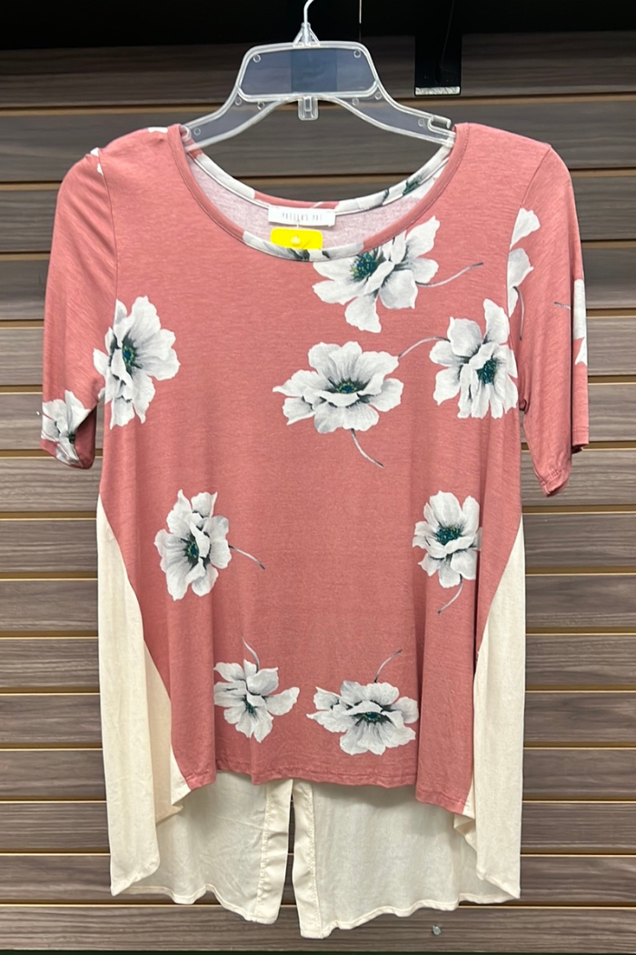 Floral button back