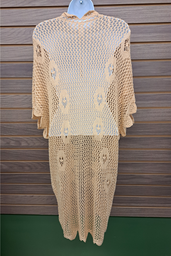 Crocheted open shawl/wrap