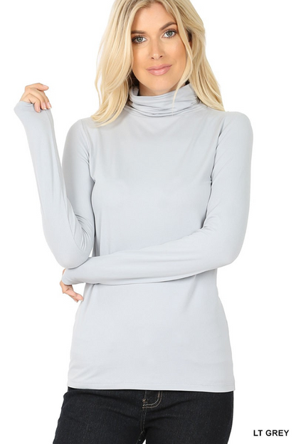 Premium Microfiber Mock Neck Top