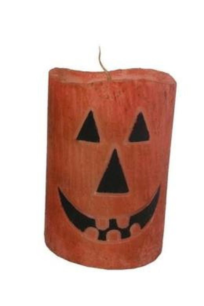 Jack O Lantern Led Pillar W/Timer