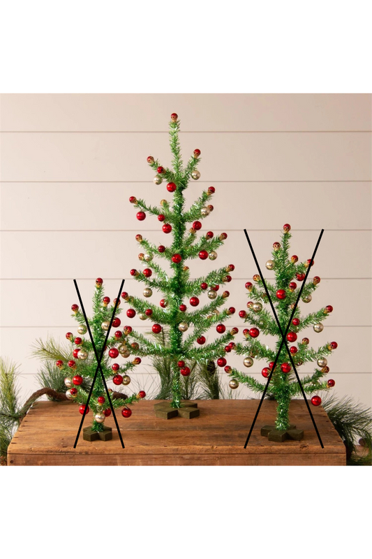 Vintage Christmas Trees with Ornaments "LARGE"