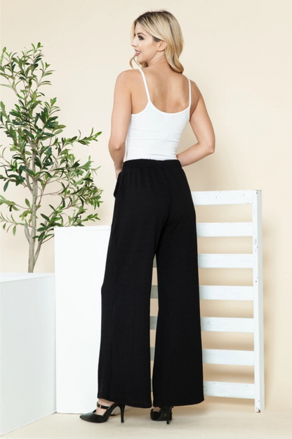 Rib Wide-Leg Pants