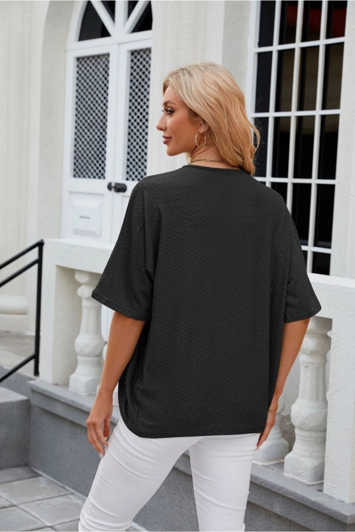 Open Front Short Sleeve Knit Top