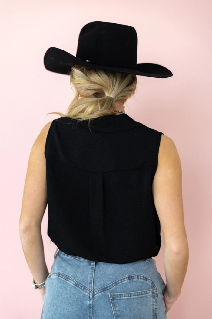 Button Down Woven Blouse Top