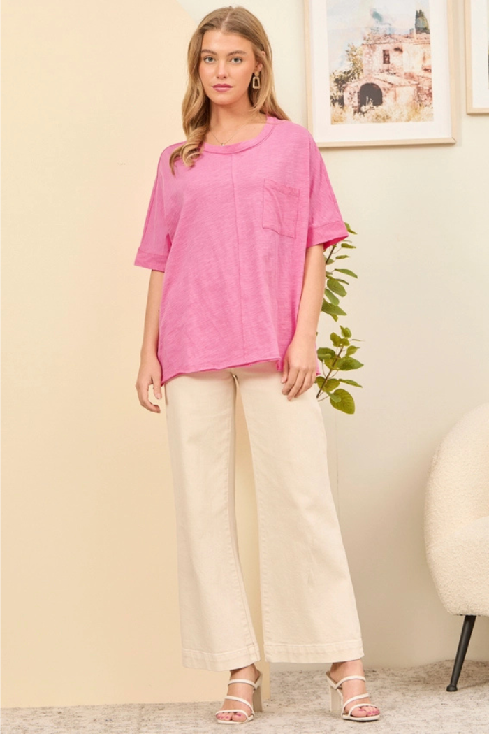 Front Pocket Breathable Cotton Top