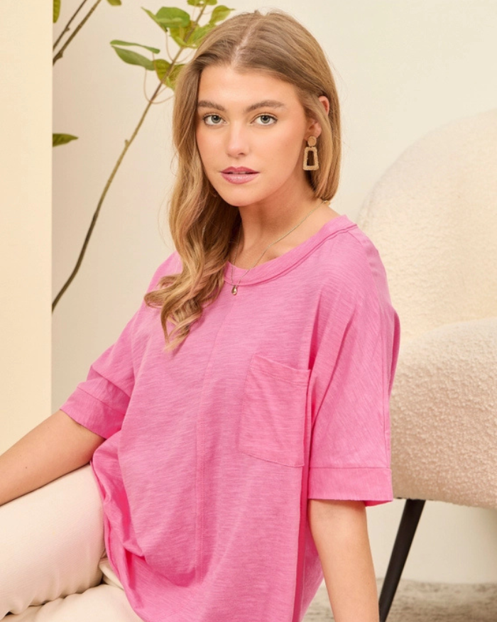 Front Pocket Breathable Cotton Top