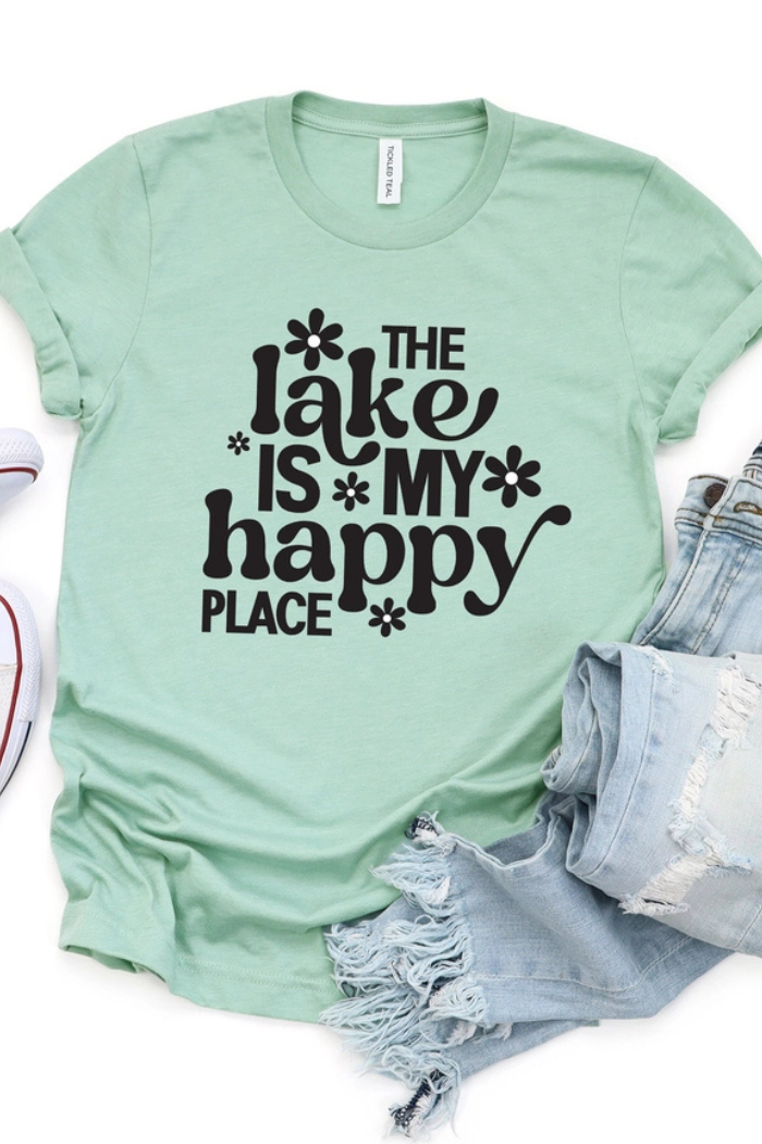 Lake Is My Happy Place Graphic Tee
