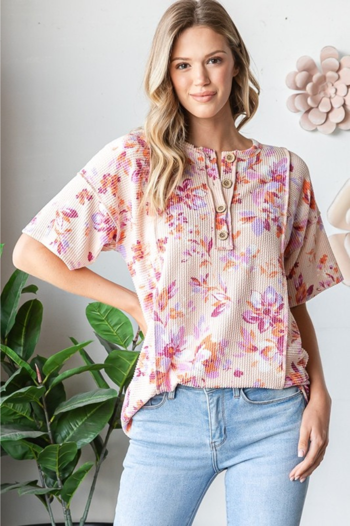 Floral Urban Ribb Top