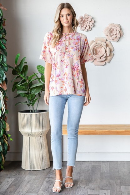 Floral Urban Ribb Top