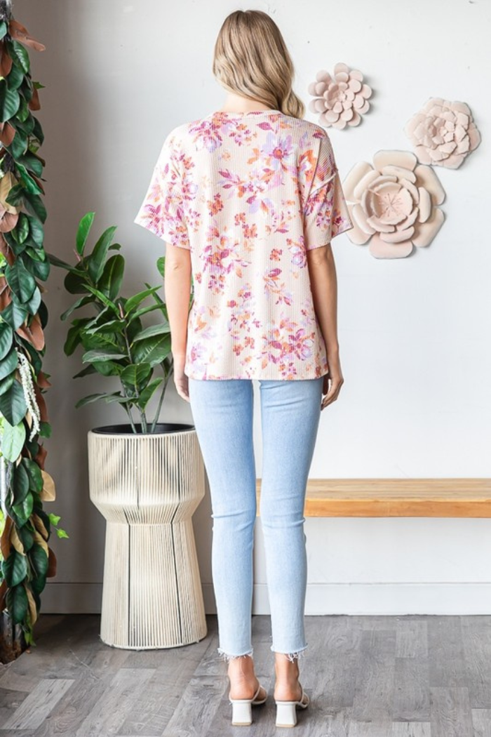 Floral Urban Ribb Top