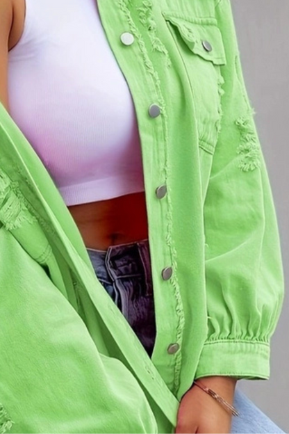 Ripped Loose Denim Jacket