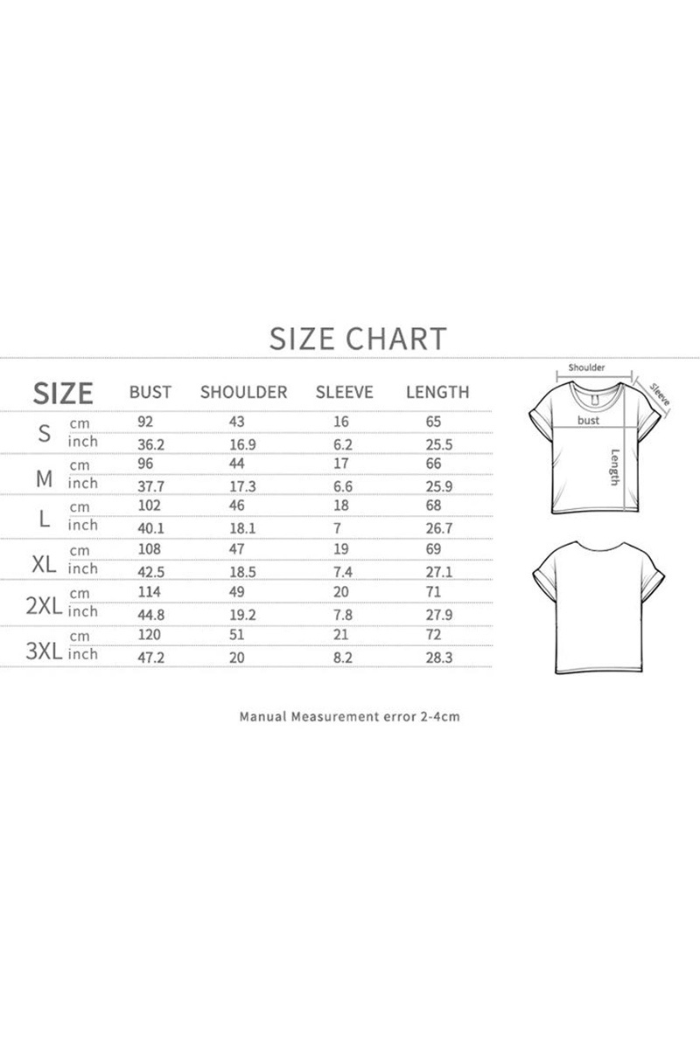 Size chart.