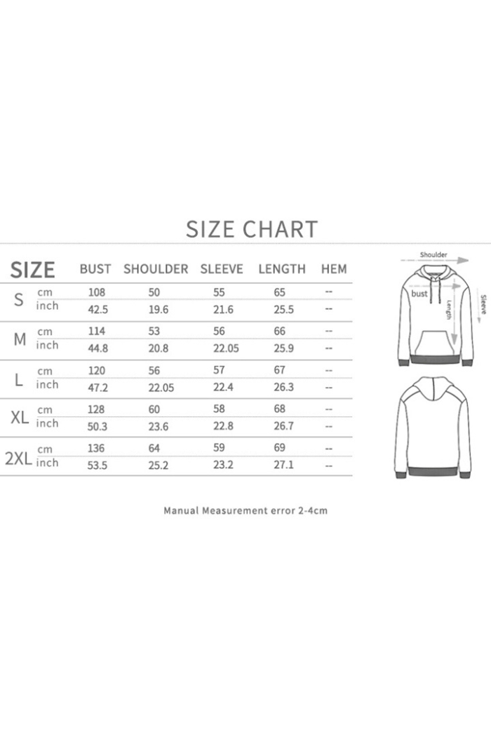 Size chart.