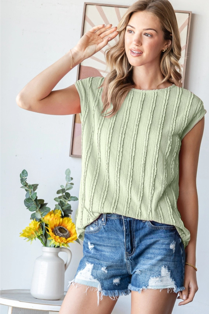 Textured Stripe Blouse