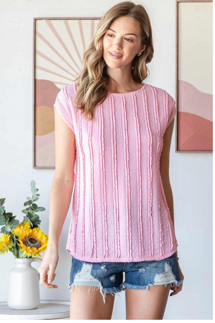 Textured Stripe Blouse