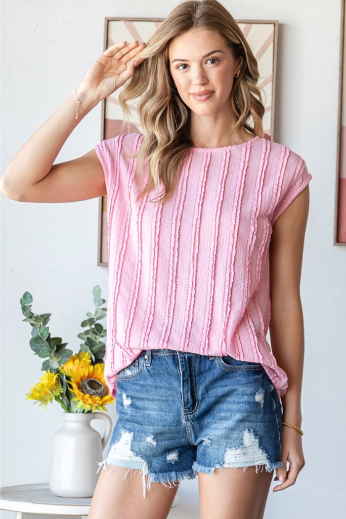 Textured Stripe Blouse