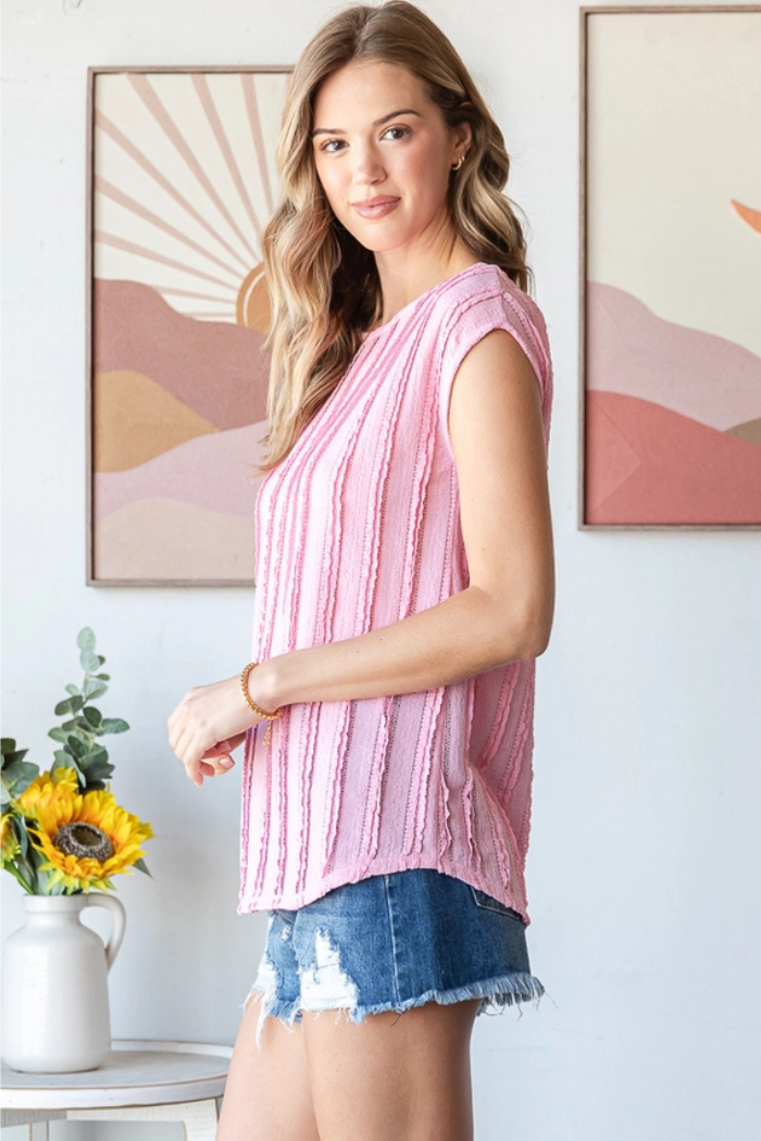 Textured Stripe Blouse