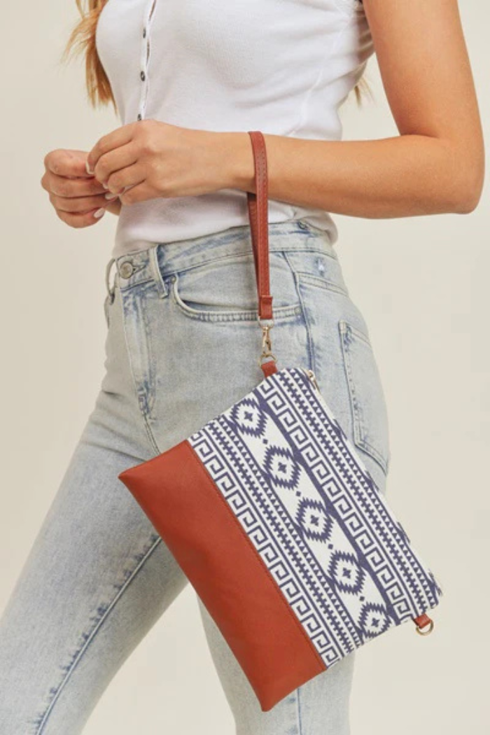 Aztec Wristlet Crossbody Purse