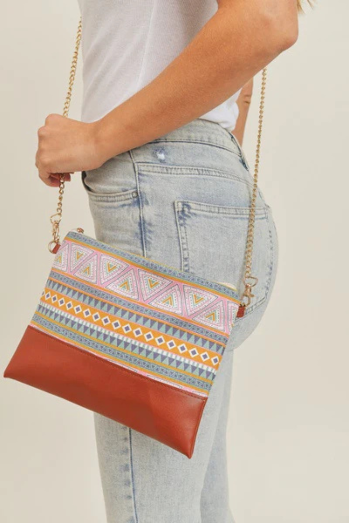 Aztec Wristlet Crossbody Purse