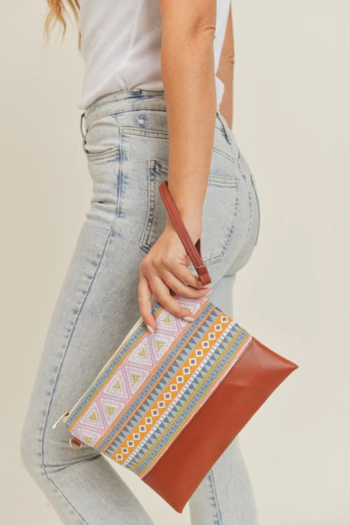 Aztec Wristlet Crossbody Purse