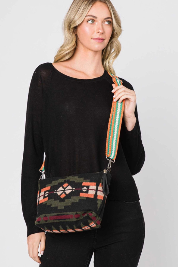 Aztec Tassel Crossbody Bag