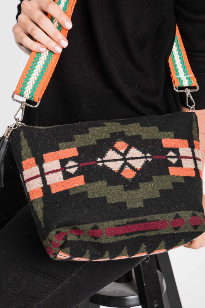 Aztec Tassel Crossbody Bag